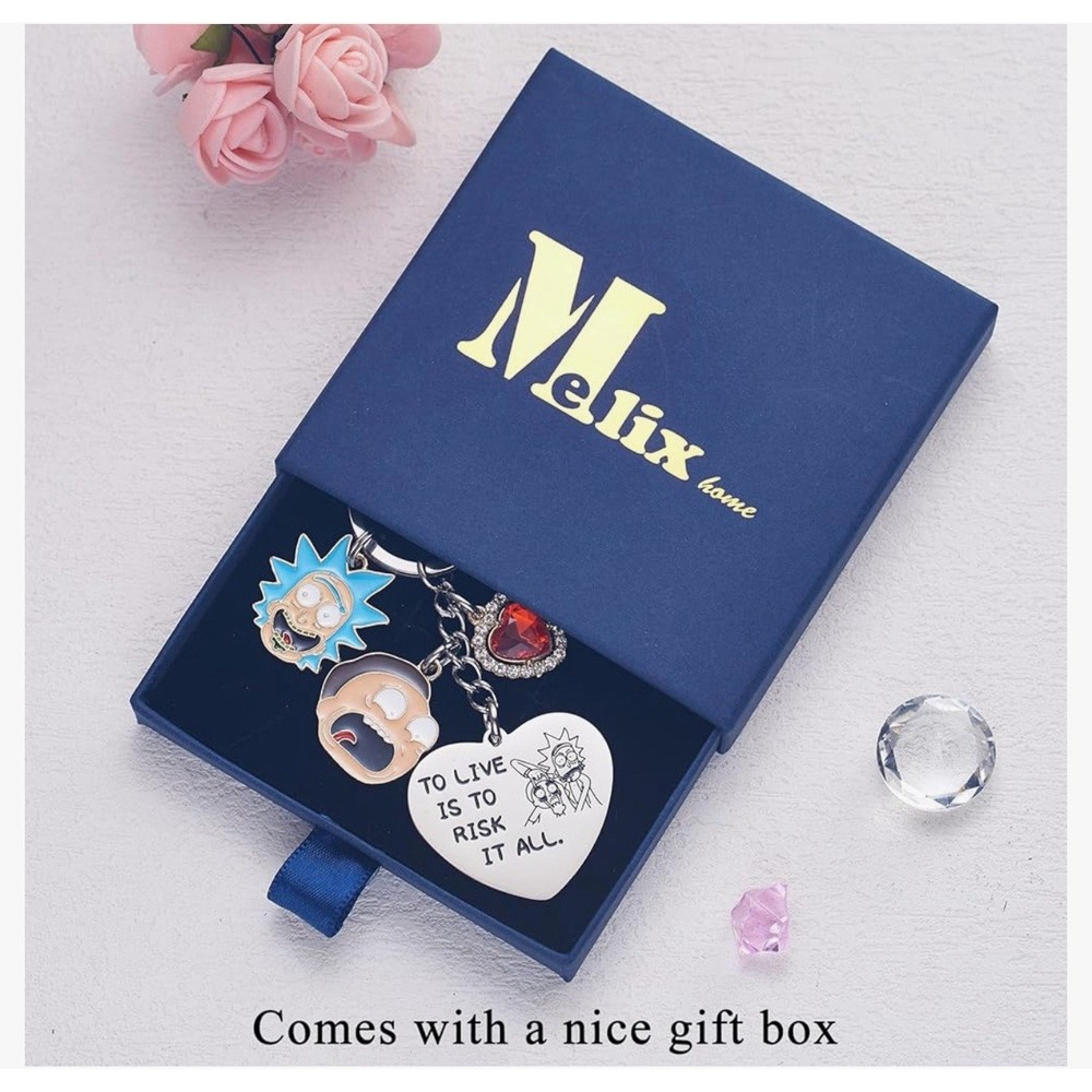 New Rick Morty Keyring With Gift Box - Picture 3 of 3